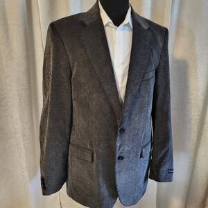 Alan Flusser Men's Corduroy Sport Coat, Jacket, Blazer, Size 42L, Gray